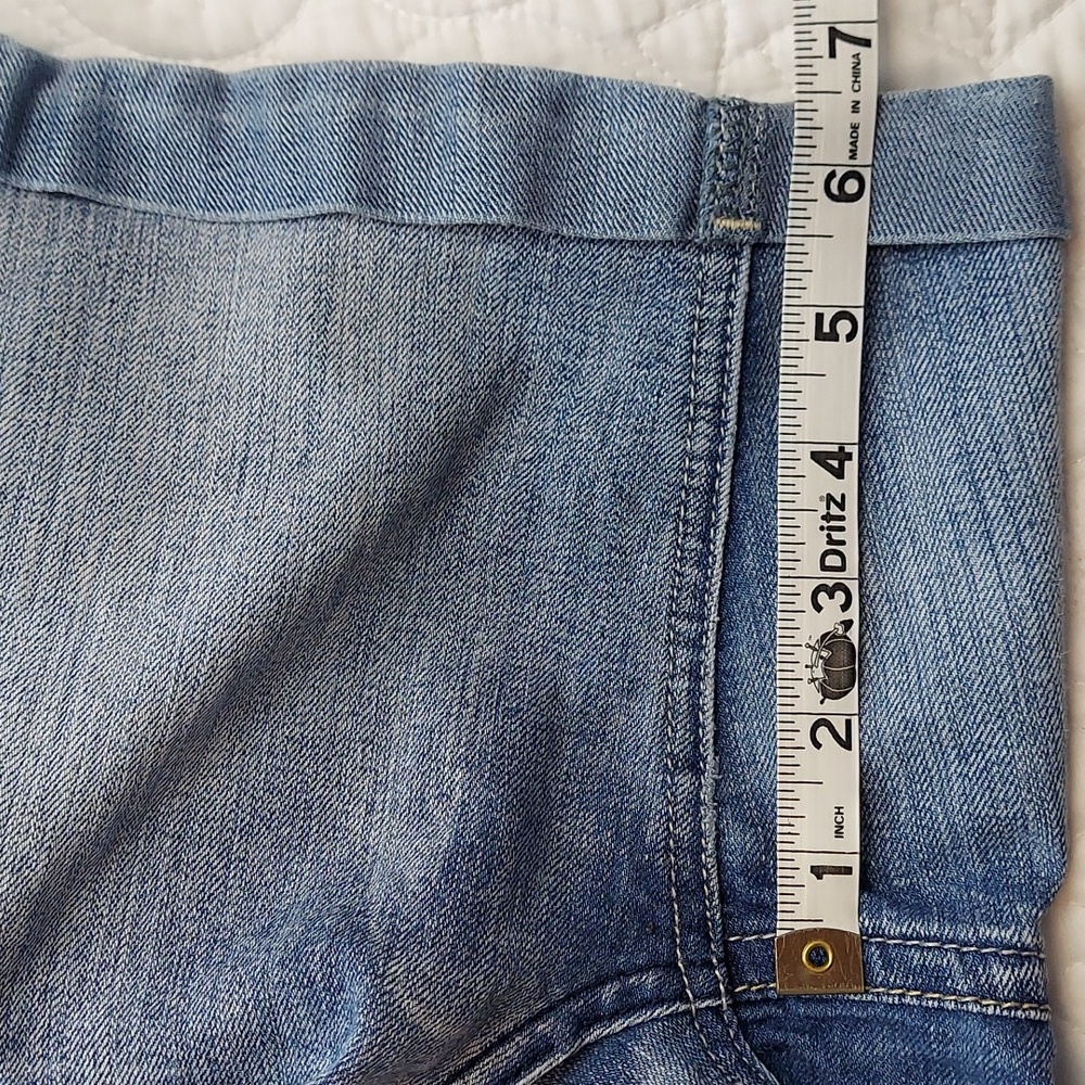 - Love Indigo Premium Women's Blue Denim Stretchy Shorts with Lace Deco Size 20W - Picture 10 of 10